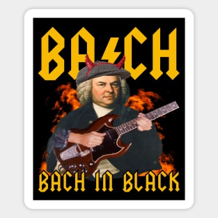 Bach In Black - Johann Sebastian Bach Band Magnet